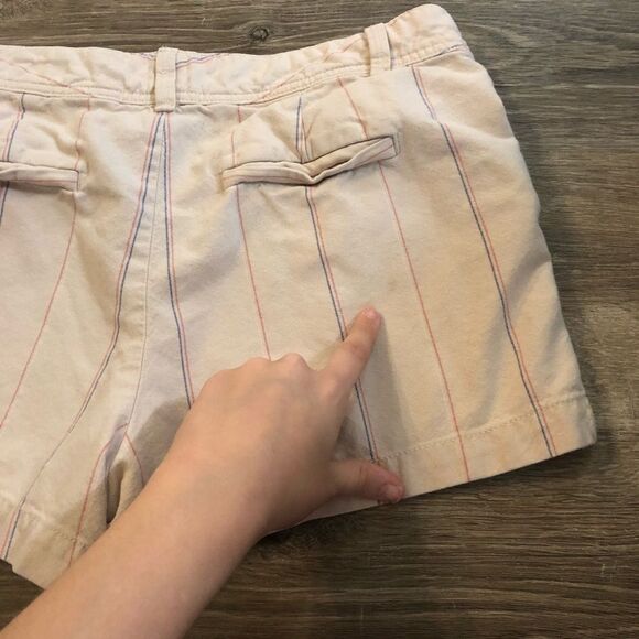 Women's Gap City Short Tan with Red & Blue Stripes - Picture 8 of 9